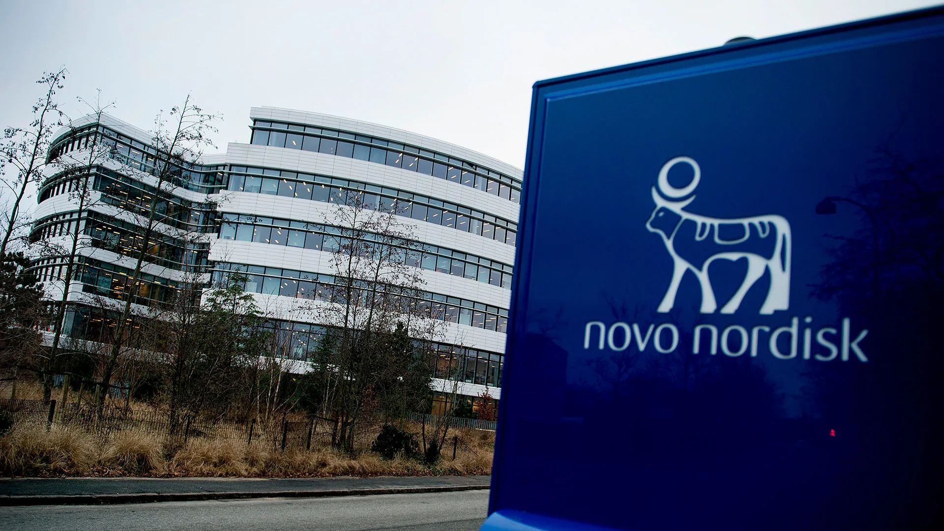 Novo-Nordisk-company-headquarters-with-sign